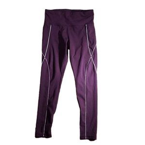 Xersion Maroon Leggings Size Large Workout Exercise Running Red Purple Yoga